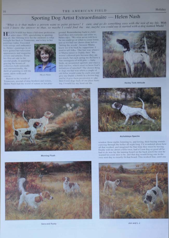 American Field Artist of the Year article pg1