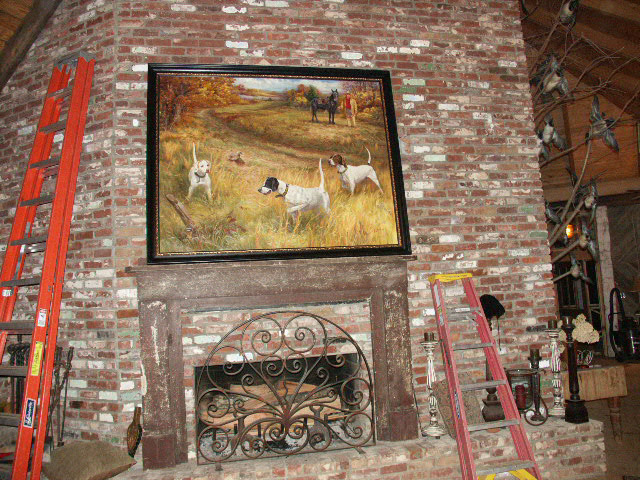 Hanging the painting